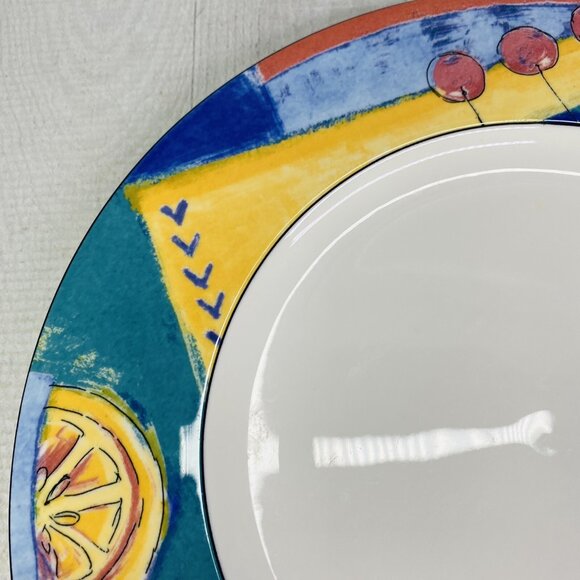 Mikasa HK 246 FORECAST Citrus Strong Chip Resistance China Dinner Plates Set 4 - Picture 12 of 16